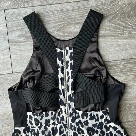 French Connection Leopard Print Racerback Cocktail Dress - Picture 10 of 13